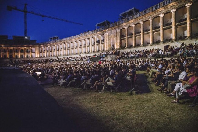 Lo Sferisterio durante l'anteprima della Bohéme
