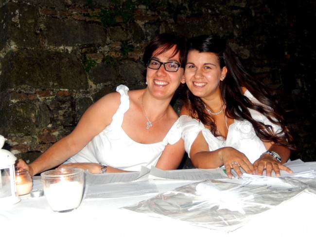 cena in bianco accoglienza reception