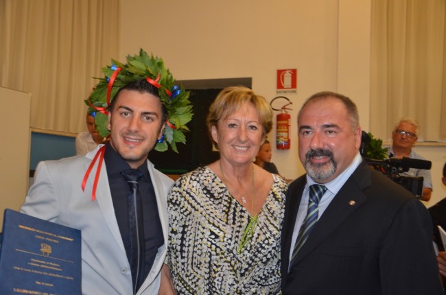 Simone Gentili con Sara Simeoni e Remo Grassetti.