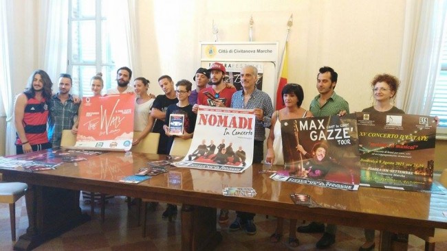 La presentazione degli eventi di agosto con alcuni dei ragazzi delle band civitanovesi