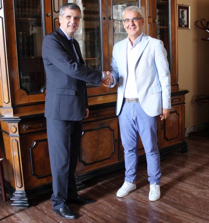 Il questore Pallini con il sindaco Romano Carancini