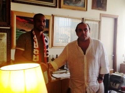 Andrea Cossu con patron Giuseppe Cerolini