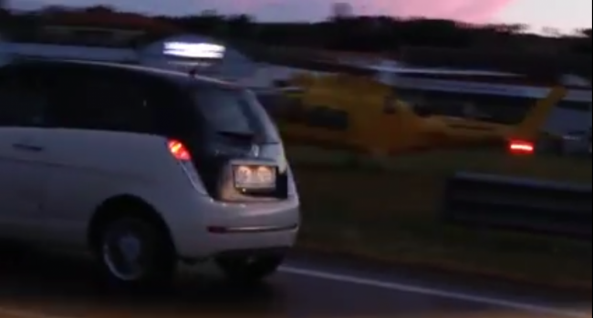 Leliambulanza atterrata per soccorrere il 57enne