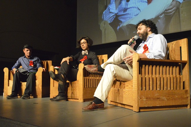 luca boschi, lucrezia ercoli, paolo interdonato per la lectio inauguralis dedicata ai cinquant'anni di Linus