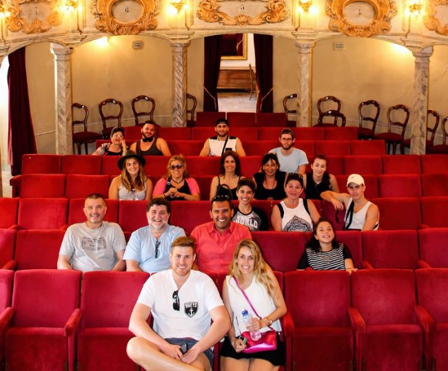 Pia Perozzi, in ultima fila, con la sua famiglia