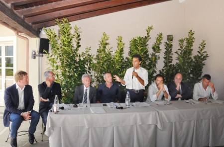 Un momento della conferenza stampa