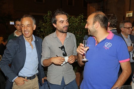 L'agente Gino Tartari con Claudio Ricci e Andrea Busiello