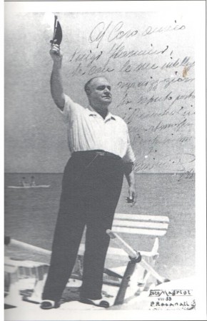 Foto dedica all'autore in occasione delle opere Cavalleria Rusticana e I Pagliacci date da Gigli la sera del 15 agosto 1953, a Recanati, a conclusione della sua brillante carriera