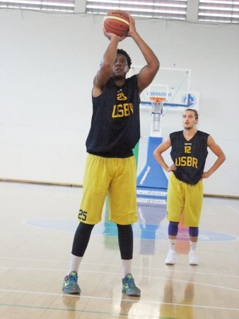 Kenny Lawson nella recente amichevole a Cingoli contro Ferentino