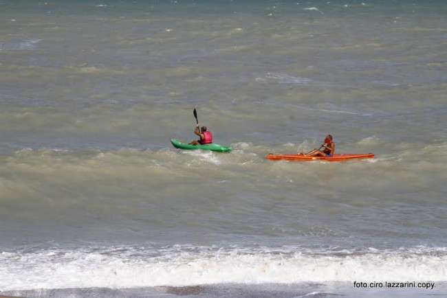 La pagaiata in mare