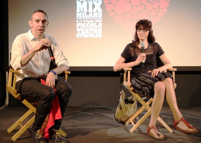 Maria Arena durante una masterclass. E' attesa domani al festival del cinema di Civitanova