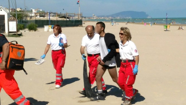 Il giovane soccorso