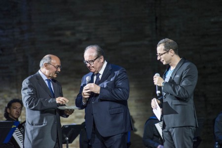 Germano Ercoli sul palco dello Sferisterio