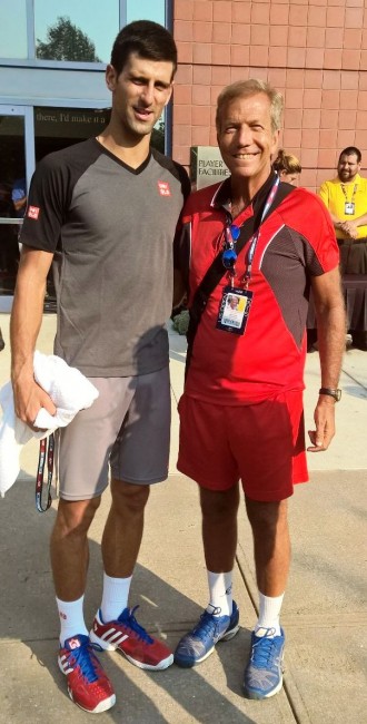 Torresi con il numero uno al mondo Novak Djokovic