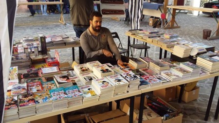 Una delel bancarelle del market
