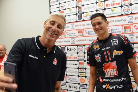 Christenson con il ds Stefano Recine