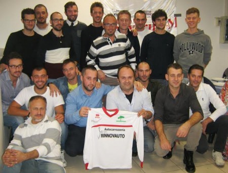 Il gruppo del San Severino calcio a 7 al completo