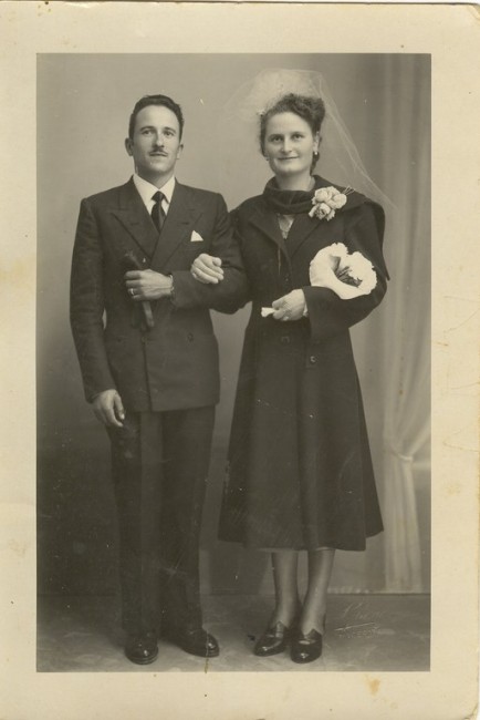 Nello e Adalgisa nel giorno del loro matrimonio