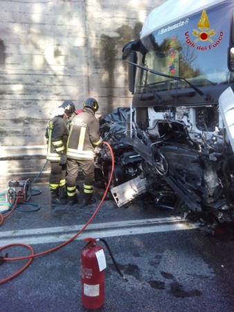 L'intervento dei vigili del fuoco