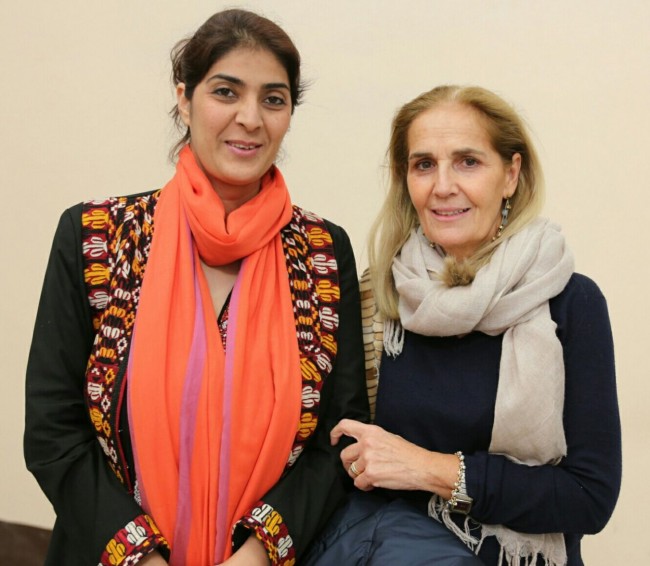 Da sinistra Selay Ghaffar con Ines Corti