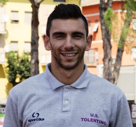 Federico Ruggeri, capitano del Tolentino, alla prima doppietta in maglia crèmisi 