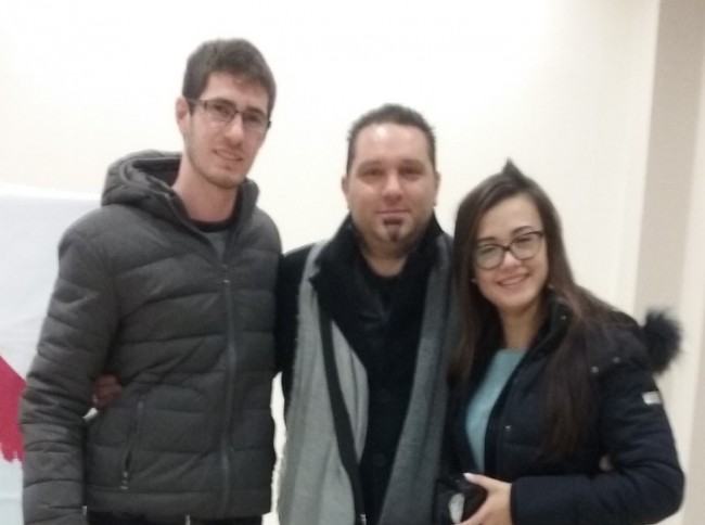 I due ragazzi premiati assieme al volontario Simone Massaccessi, che ha svolto un intervento sulle iniziative dell'Avis Cingoli svolte durante l'anno