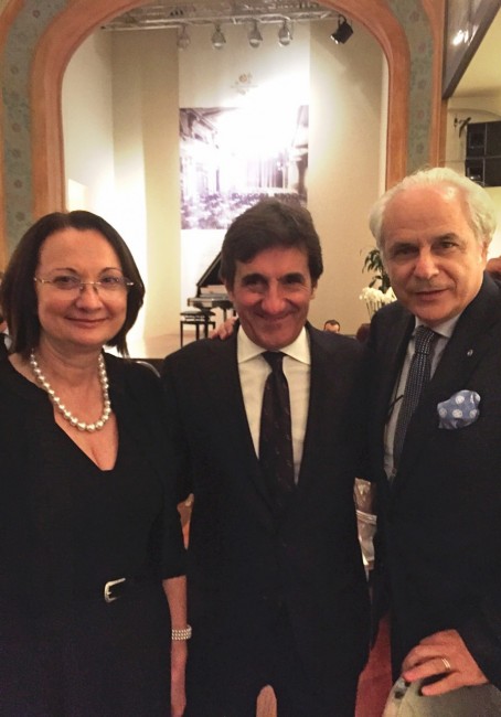 Da sinistra: Margherita Montanari, Mario Urbano Cairo e Mario Carlocchia