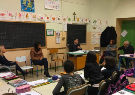L'incontro dell'imam Mohamed Tarakji con gli alunni della 