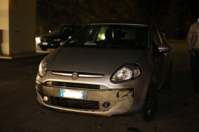 Una delle auto incidentate