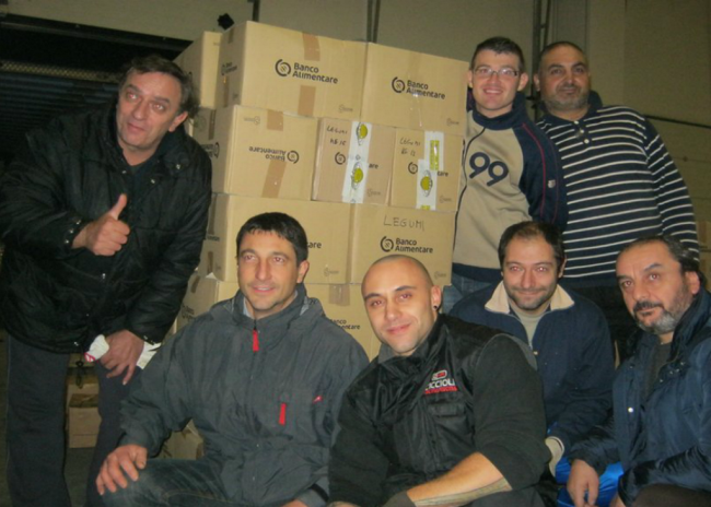 Dipendenti della Ciccioli - Helvia srl a lavoro per la Colletta