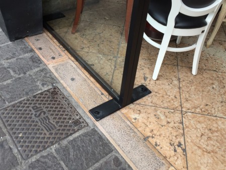 Il pannello fissato a terra