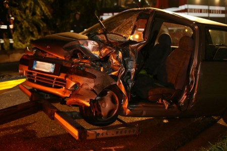La Matiz dopo l'impatto