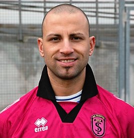 Matteo Panti, attaccante della Vigor Montecosaro, autore di una tripletta contro il San Claudio