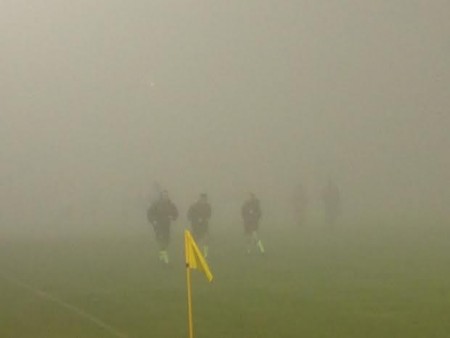 La nebbia ha avvolto il Polisportivo