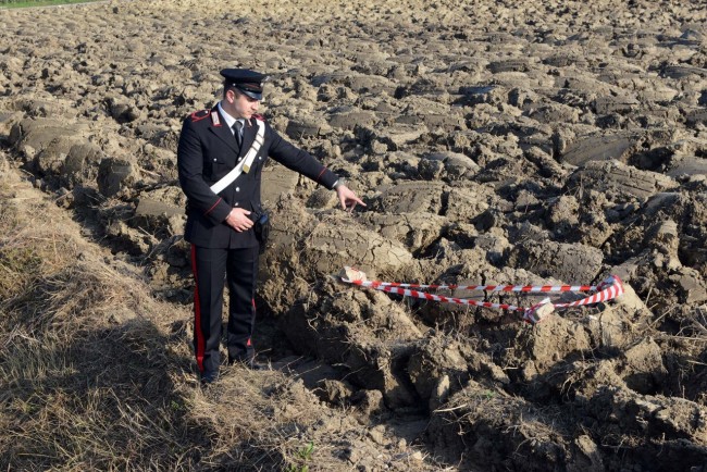 I carabinieri sul luogo del ritrovamento