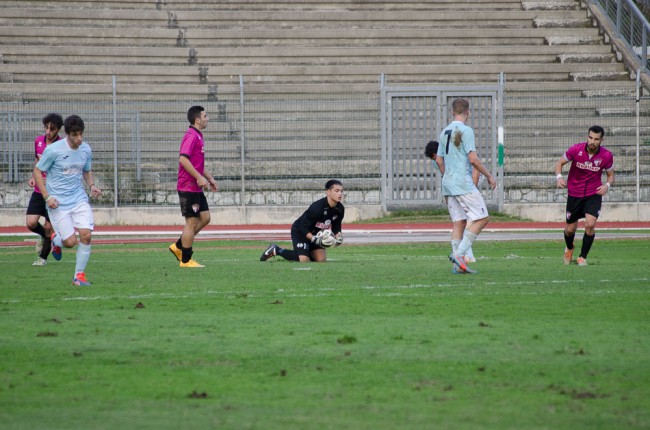 Il giovanissimo portiere del Tolentino, Luca Domenicucci