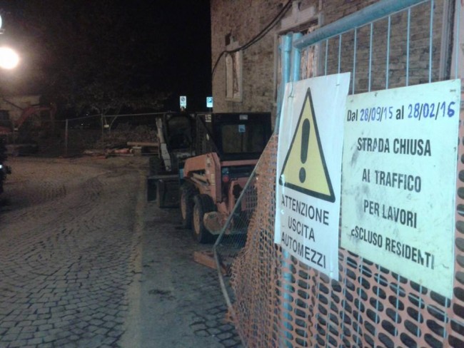 I lavori in via Berardi