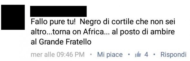 Gli insulti rivolti a Paolo Diop