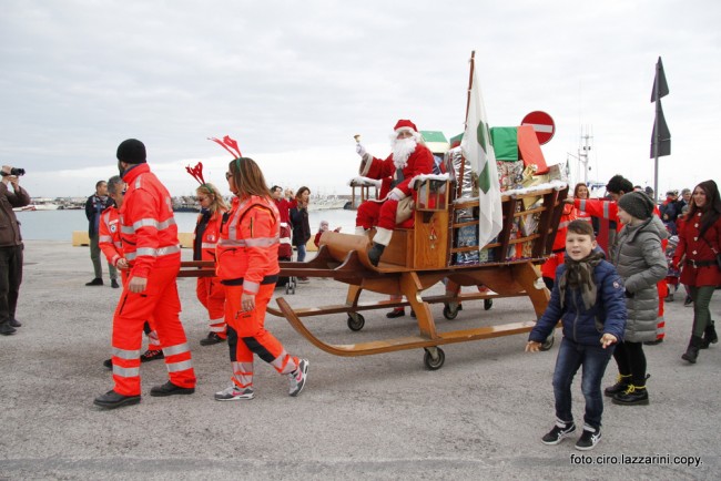 La slitta con Babbo Natale