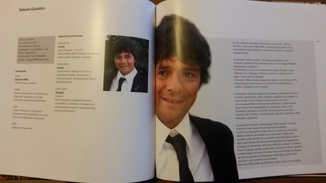 Gianfelici nel book ufficiale della Luiss