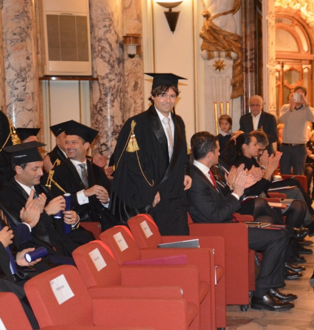 Gianfelici si dirige verso la premiazione