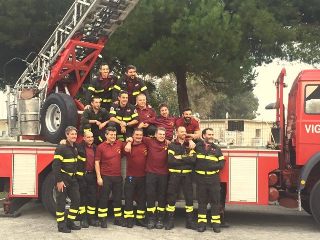 I vigili del fuoco di Civitanova per la festa di Santa Barbara