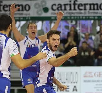 La gioia del Volley Potentino per il successo contro Cantù