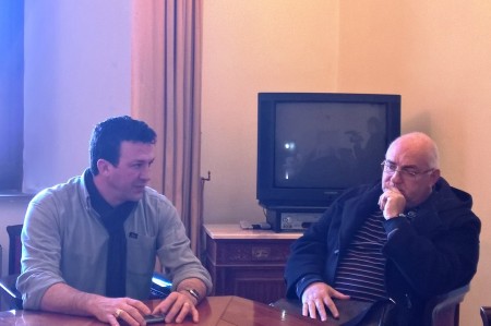 Il presidente del consiglio comunale di Tolentino Mauro Sclavi e il coordinatore dei medici di base di Tolentino, Andrea Mosca