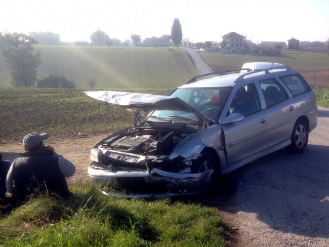 La Opel coinvolta nell'incidente