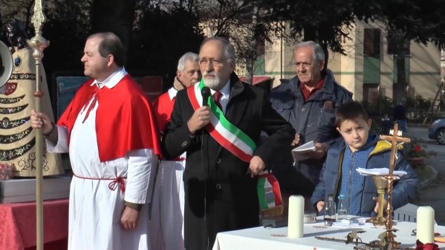La Madonna di Loreto a Pievebovigliana con il siondaco Sandro Luciani