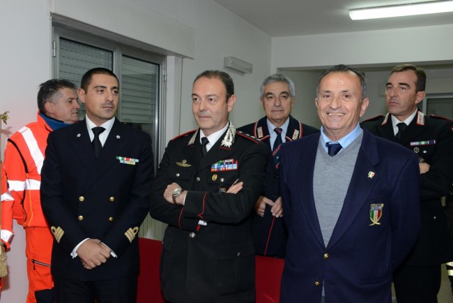 Il capitano Enzo Marinelli della Compagnia dei carabinieri di Civitanova alla festa dei pompieri