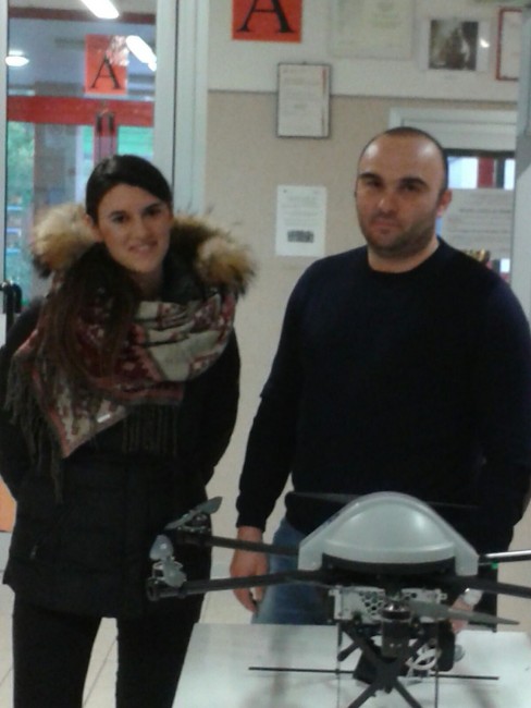GEOM. CRUCIANELLI, insieme all' ARCH. GATTI, CON IL DRONE ALL'ITCAT