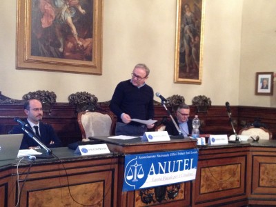 Il sindaco di Treia Franco Capponi durante il convegno