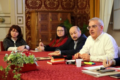 Gli assessori Marcolini e Ricotta con il sindaco Carancini